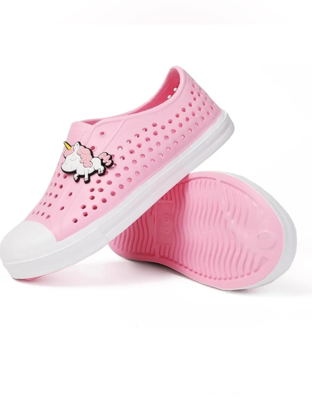 Racqua Kids Pink Unicorn Slip-On Water Shoes